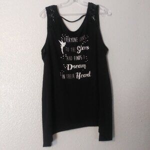 Disney women's size XL (15-17) black and white top